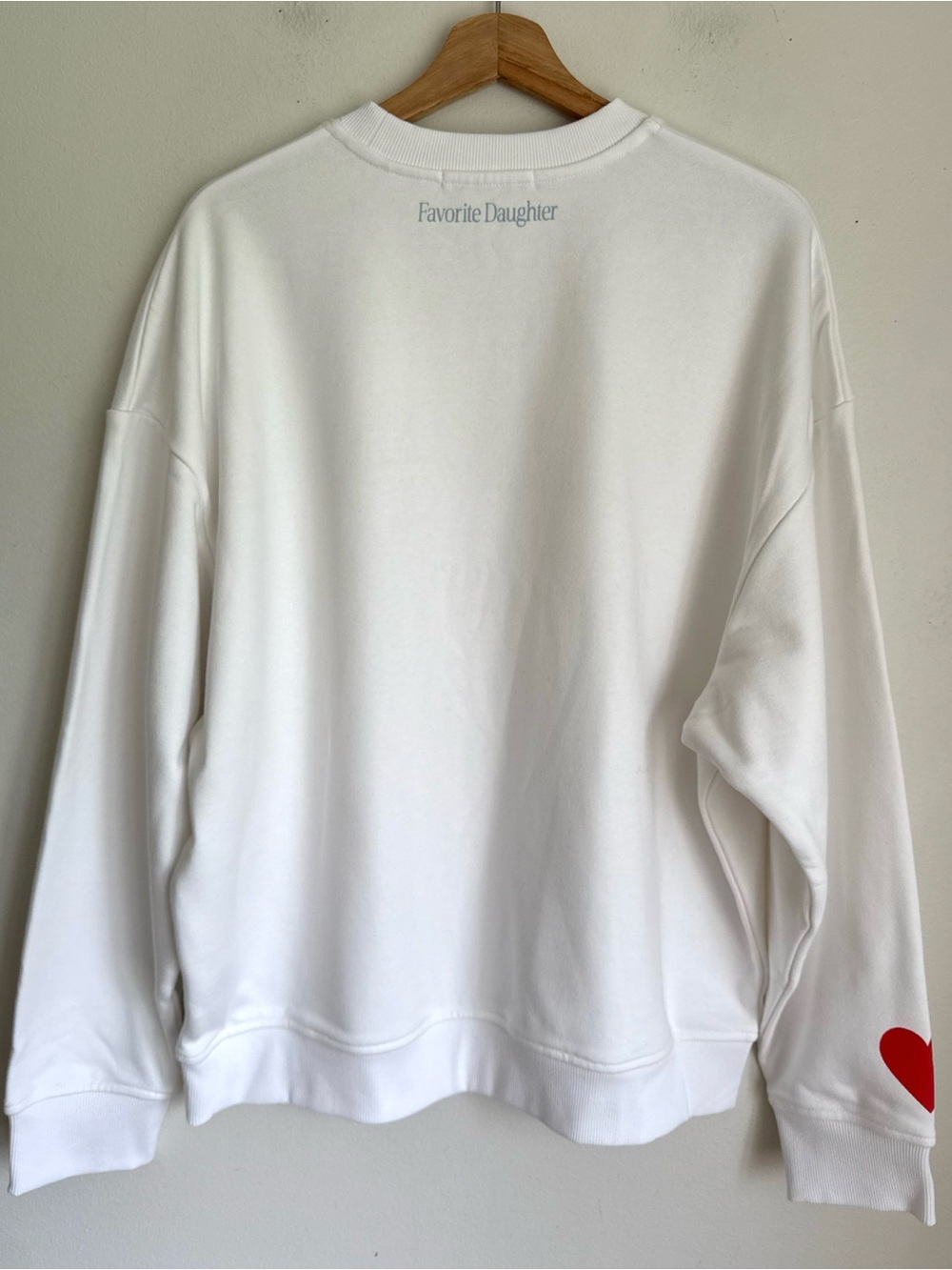 NWT Favorite Daughter Favorite Bride Boyfriend Sweatshirt in White - Picture 12 of 14